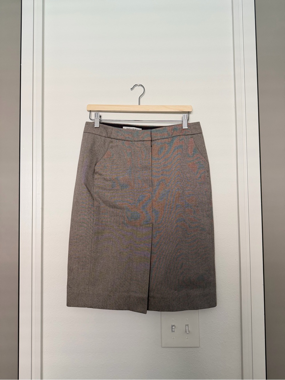 YSL • rive gauche front slit pencil skirt